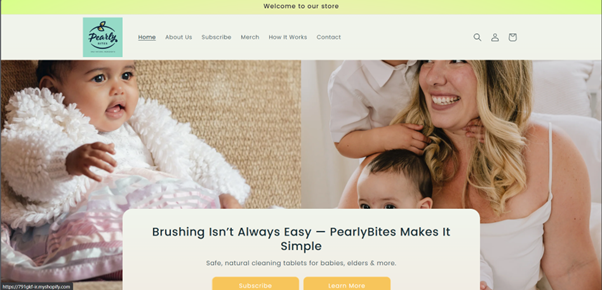 Website design example